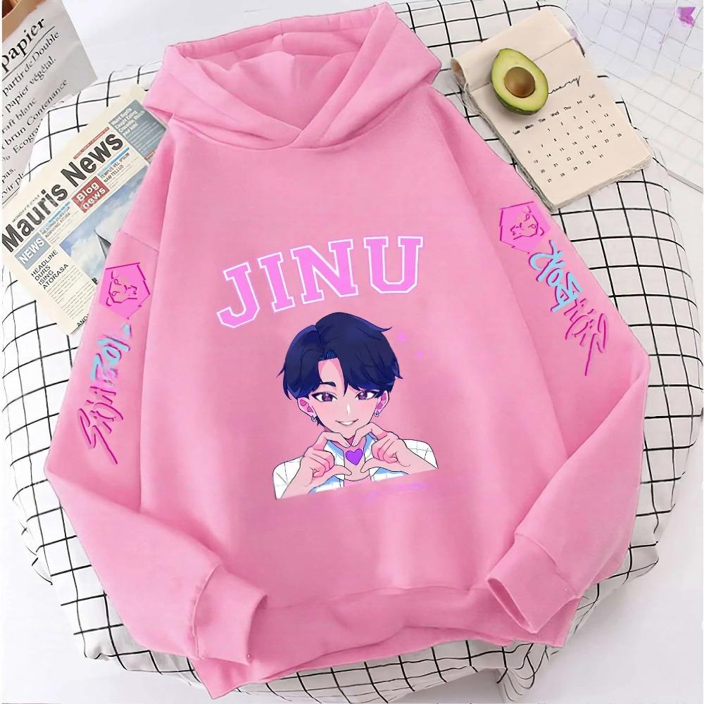 Autumn KPop Demon Hunters Cool Print Children's Hoodies Girls Fashion Oversized Streetwear Casual Boys Hooded Sweatshirt