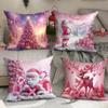 New Christmas Pillow Cover Polyester Christmas Tree Print Home Cushion Cover Living Room Sofa Cushion Cover