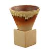 Conical Coffee Cup Japanese Style Retro Ceramic Coffee Cup Rough Pottery Tea Cup Latte Cup for Home Office
