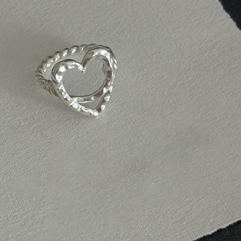 Sam Panda 925 Silver Simple Ring For Women Fine Jewelry Finger Adjustable Open Vintage Big Ball Ring For Party Birthday