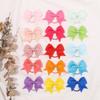 Children'S Hair Band Bow Rubber Band Solid Color Thread With Dovetail Hair Band Cute Baby Headgear Hair Accessories 2820
