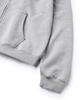 Gainsboro Serif Baseball Logo Zip-Up Hoodie_Melange Grey