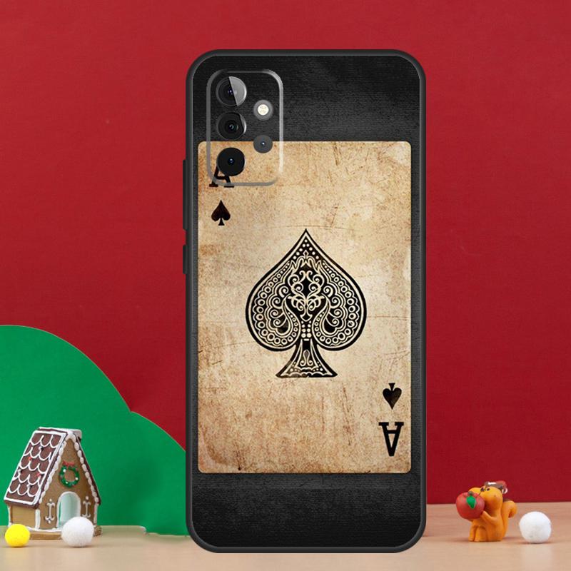Ace of Spades Poker Case For Samsung Galaxy A36 A56 A06 A13 A53 A32 A12 A22 A52 A35 A17 A16 A55 A15 A54 A34 A14