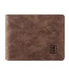 Retro Men's Matte Short Wallet - 2-Fold Coin Purse with US Dollar Design