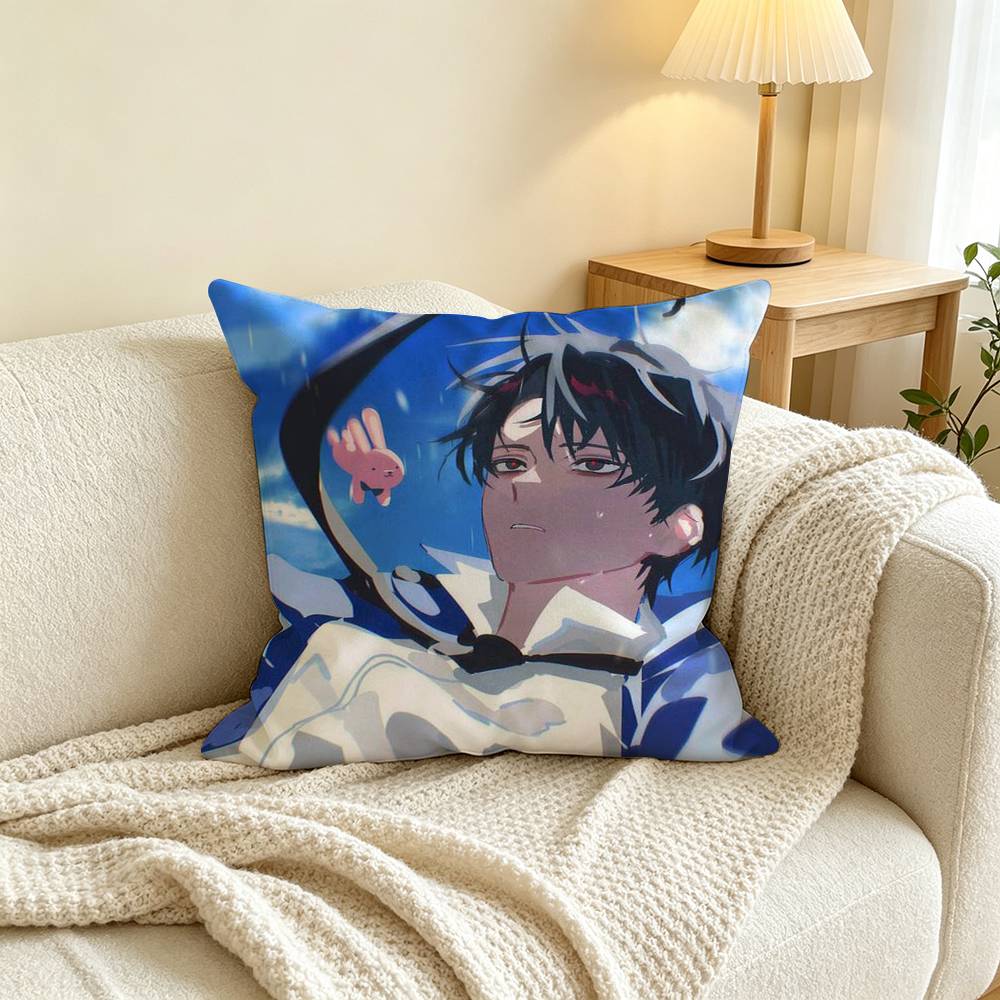 Novel GSGW K-Kim S-Soleum Square Double-Sided printed Pillow Case Bedroom Bedside Pillow Sofa Cushion Cover