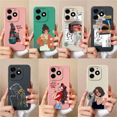 Für Tecno Pova 6 Pro 5G Pop 8 Spark 20C 20 Itel A70 A18s Telefonabdeckung Mode Mädchen Junge Hochwertige stoßfeste weiche Flüssigsilikonschale Gehäuse