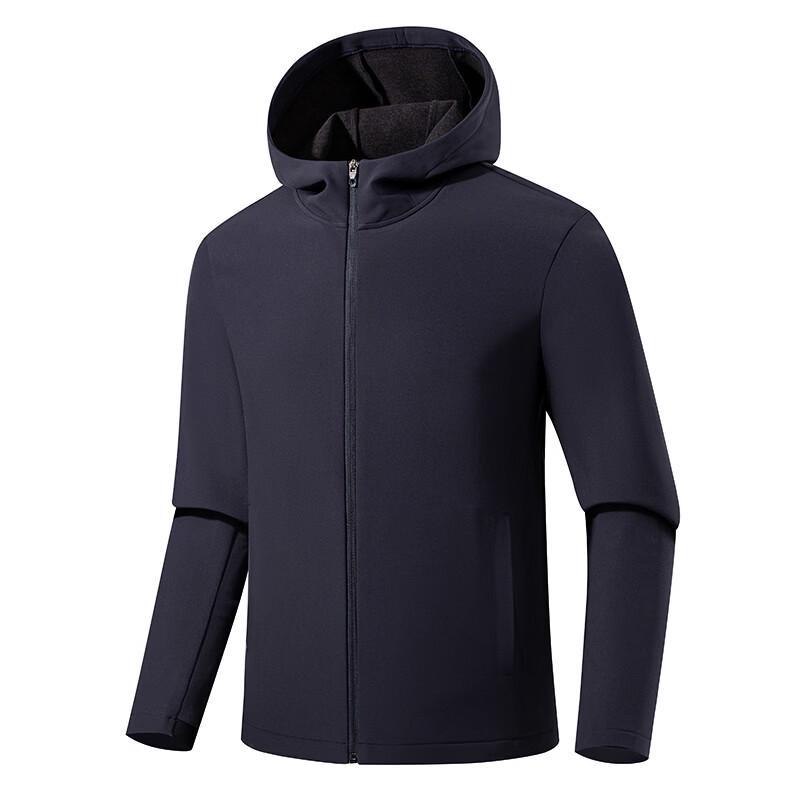 Qiaogerui Unisex Windproof Breathable Softshell Hooded Jacket