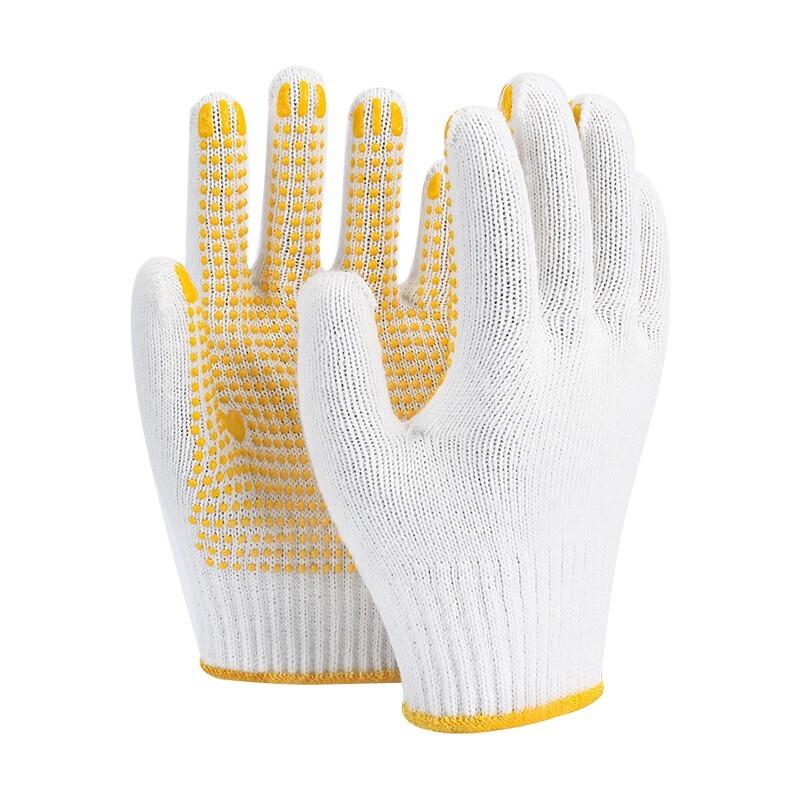 

Прочные рабочие перчатки с антискользящими точками - Утолщенная хлопковая пряжа для защиты