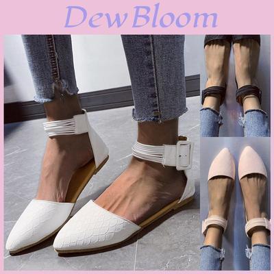 Elegant Womens Ballet Ballerina Flats With Ankle Strap And Snake Print Design