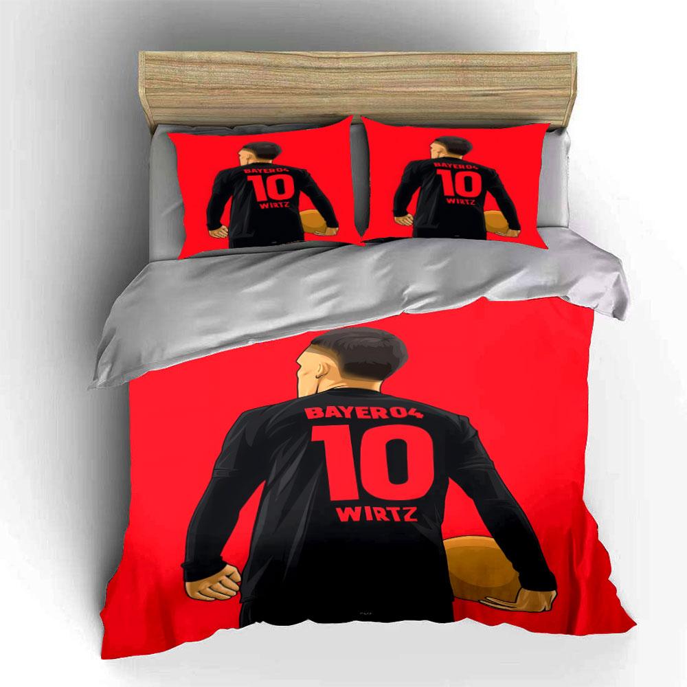 "Giocatore di calcio, Bayer 04." Set biancheria da letto Set copripiumino Copripiumini Federe(1* Copripiumino 2* Federe senza imbottitura piumone)