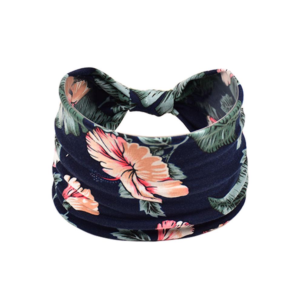 Women's Paisley Sport Yoga Headband - Sweat-Absorbing, Elastic Cotton, Bohemian Style