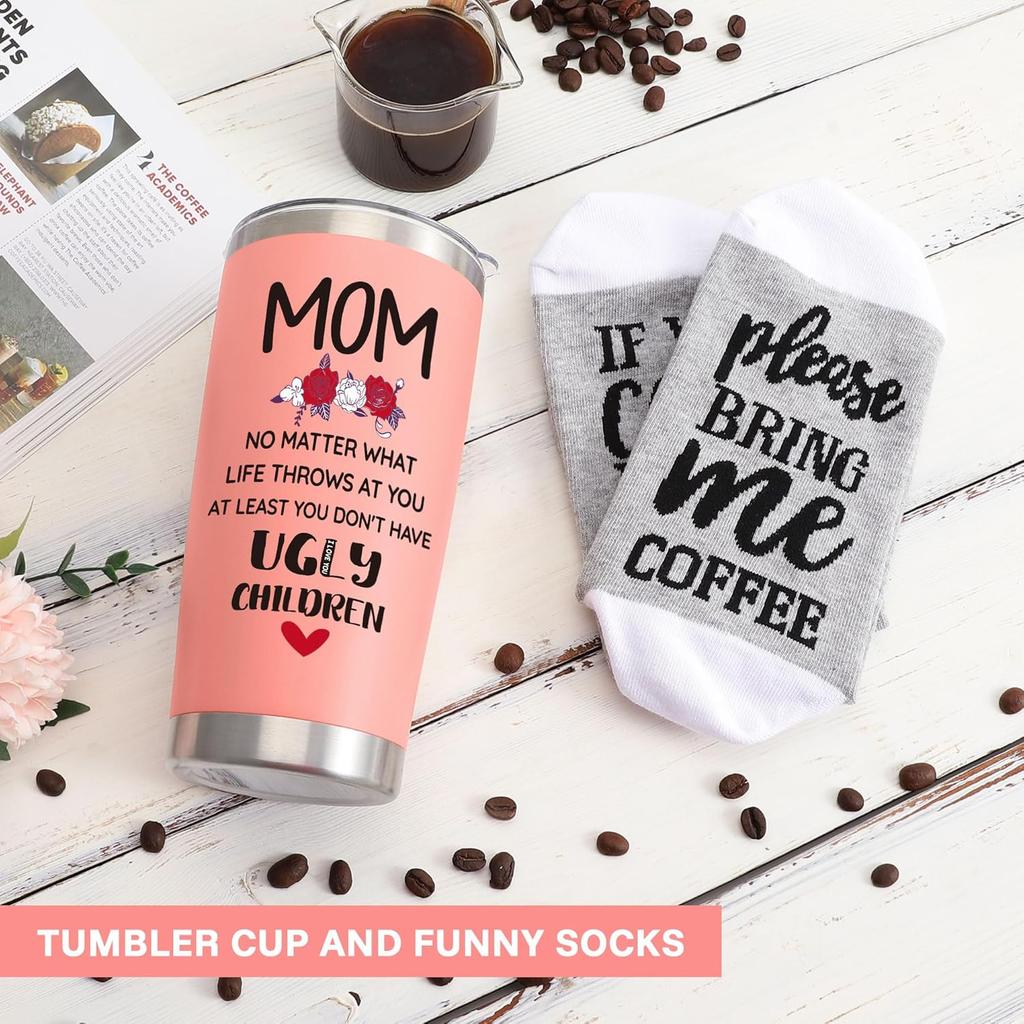 Mom Tumbler Cup Mothers Day Birthday Gifts for Mom from Daughter Son, Best Mom Ever Gifts, Mother Mama Funny Mom Gifts, Bonus Mom Stepmom Mom Mother