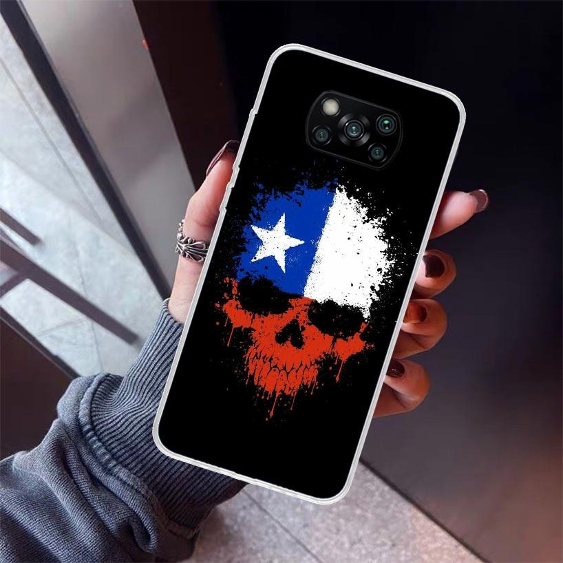 Chile Flag Phone Case For Xiaomi Poco X7 X6 X5 Pro F7 Ultra Redmi 15C 15 13 13C 12 12C 10 10A 10C 9 9A 9C 9T Shell Poco X7 X6 X5