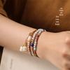 Elegant Shoushan Stone Layered Beaded Bracelet: Women's Light Luxury, Exquisite High-End National Style DIY Accessory