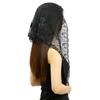 Embroidered Scarf for Church Shawl with Spanish Fringes Christian Veil Spanish Mantilla Lace Shawl Floral Women Handkerchief