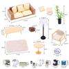 1/12 Scale Miniature Plastic Sofa For DollhouseS Living Room Photography Props And Model Displays