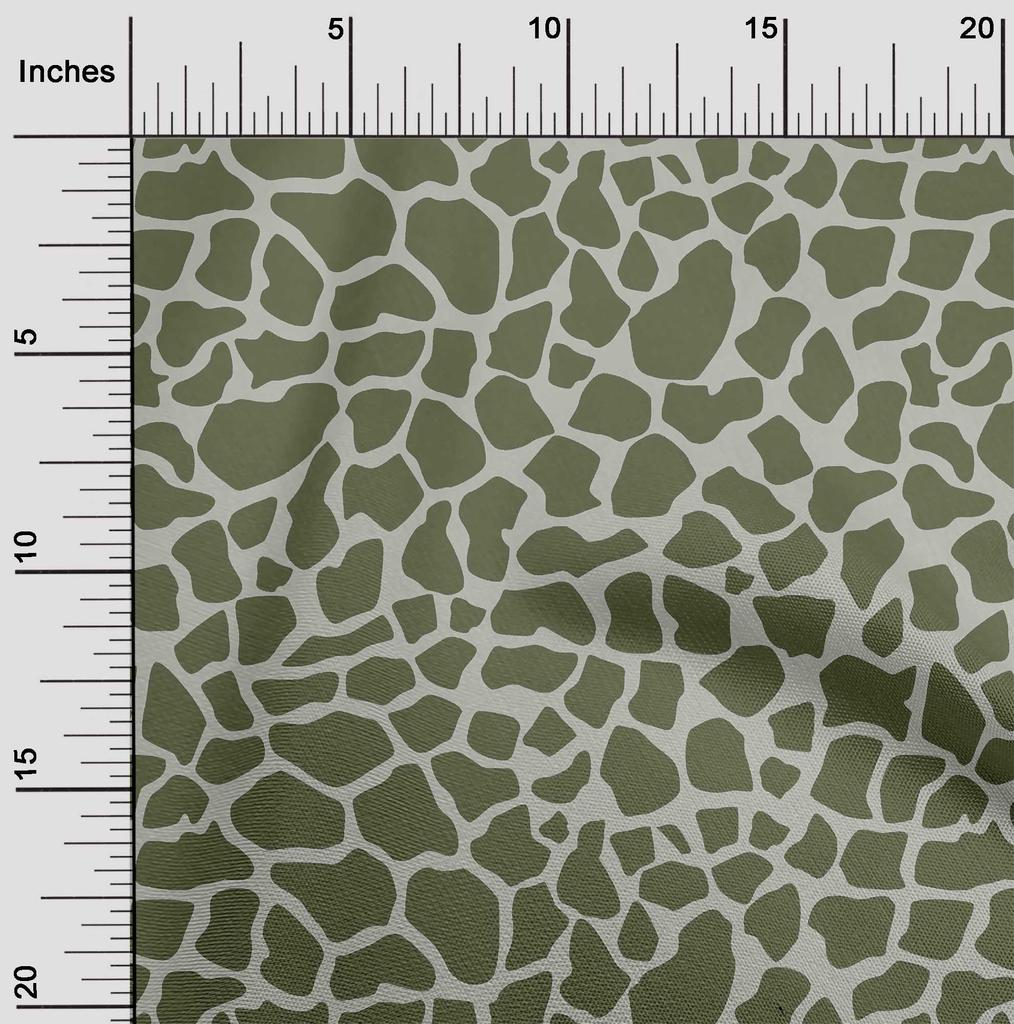 oneOone Cotton Flex Lime Green Fabric Giraffe Animal Skin Sewing Fabric By The Yard Printed Diy Clothing Sewing Supplies 40 Inch