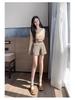 Black High-Waist A-Line Bootcut Suit Shorts for Women - Autumn/Winter Korean Style Casual Pants