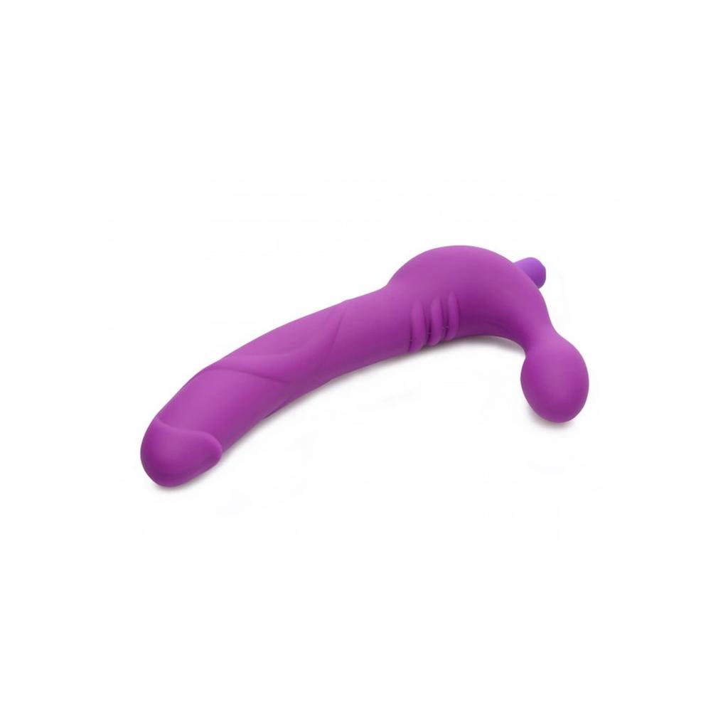 XR Brands - Triple Vibrating Silicone Strapless Dildo Royal