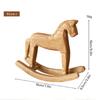 Wooden Crafts Rocking Horse Statue Balance Art Figurines Home Decor Kids Toys Small Horse Hand Carved Gifts Office Home Decor