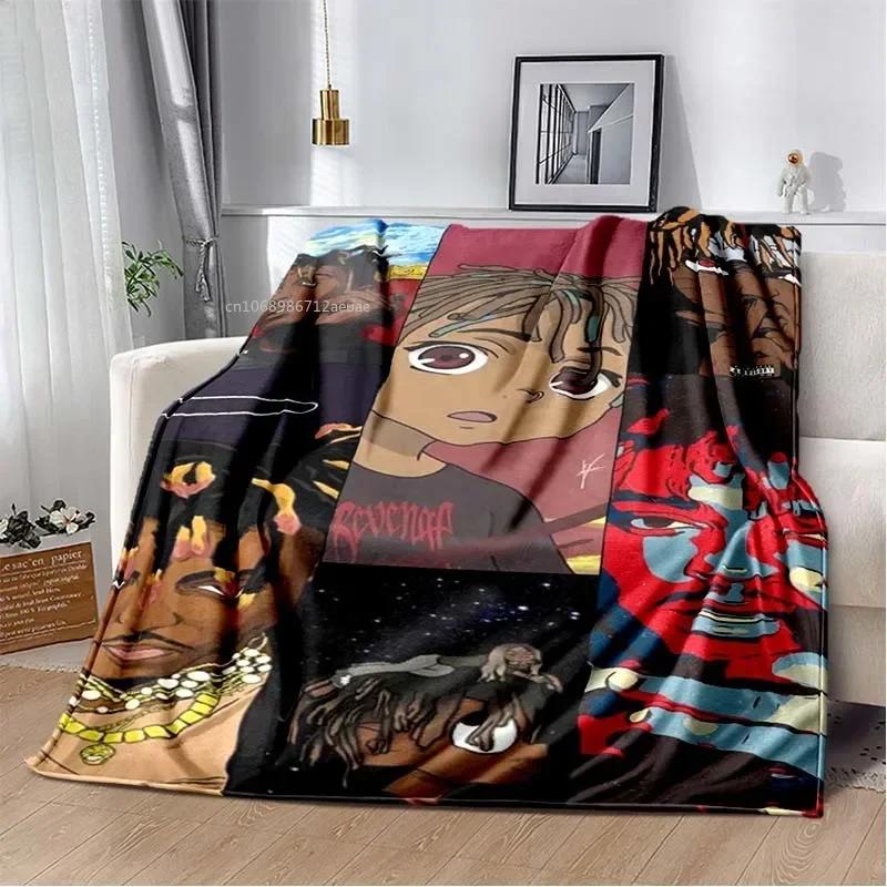 Album Rapper Juice Wrld 999 Blanket Poster Art Printed Flannel Blanket Soft Bedspread Sofa Warming Cover Gift for Music Fans