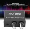 Independent Volume Control Small Sound Mixer 2 In 2 Out Dual-Channel Stereo Mixer  For Headphone