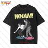 Wham George Michael Jitterbug Dance Pop Music Ridgeley Tour Merch Vintage Oversized T-Shirt 22JP
