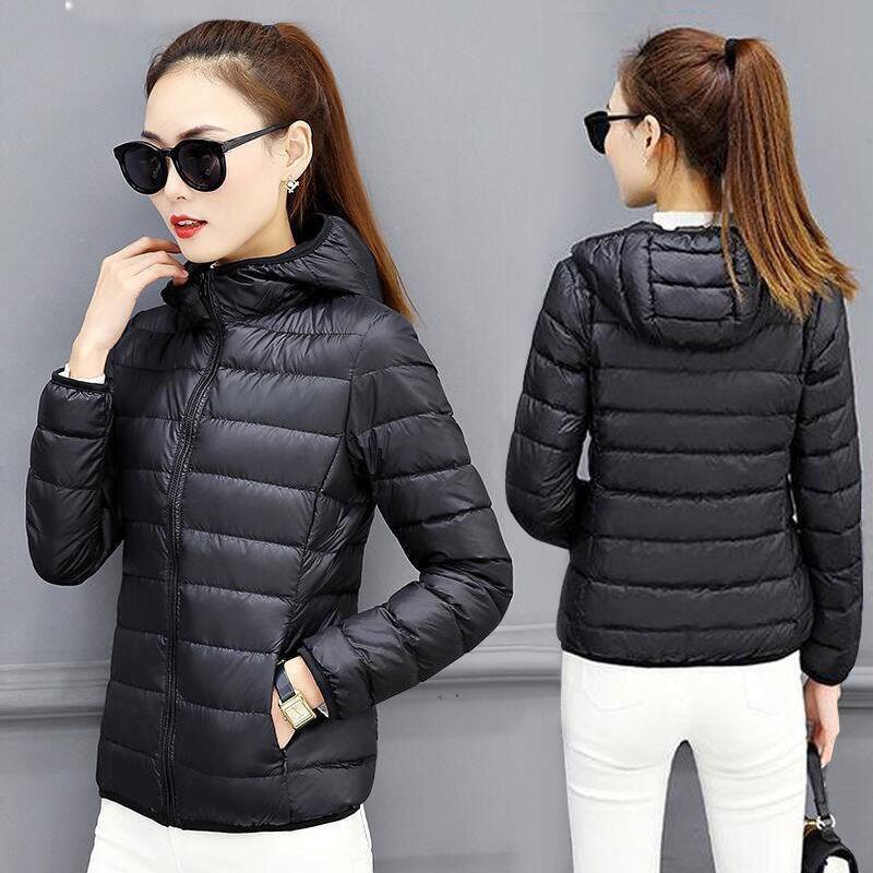 Women's Slim Feather Cotton Jacket - 2023 New Style, Stand Collar, Short, All-Match Autumn/Winter Workwear, Western Style.