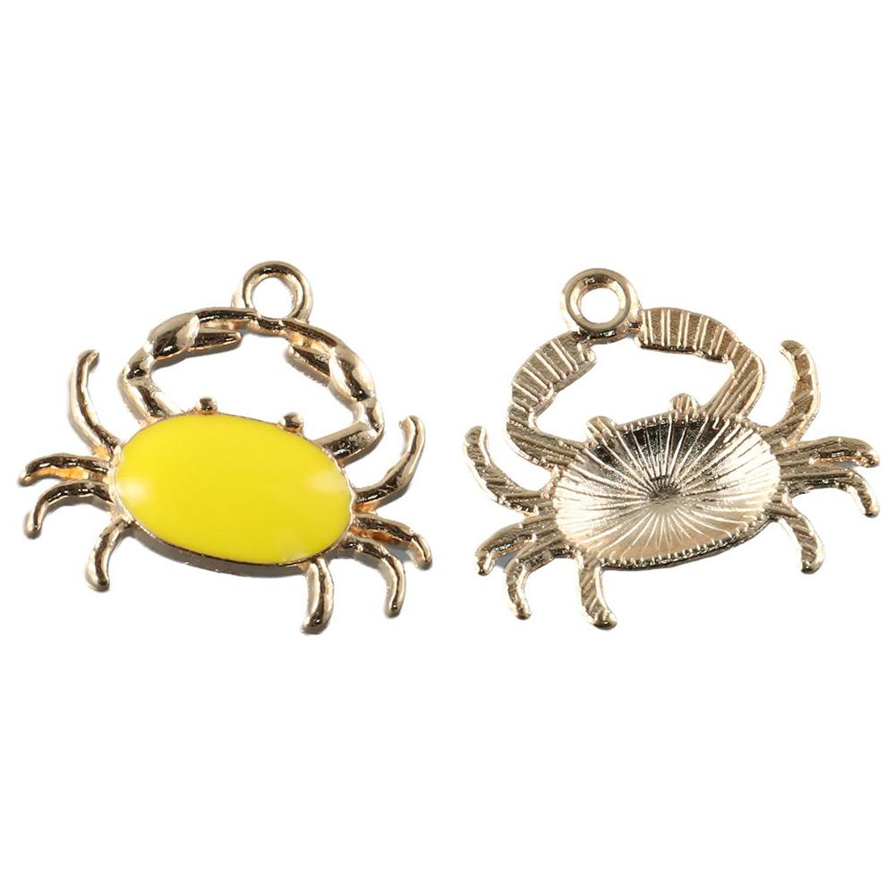 40pcs Bracelet Making Random Colors Crab Charms Marine Theme 40pcs Ocean Animal Enamel Charms Jewelry Making Women