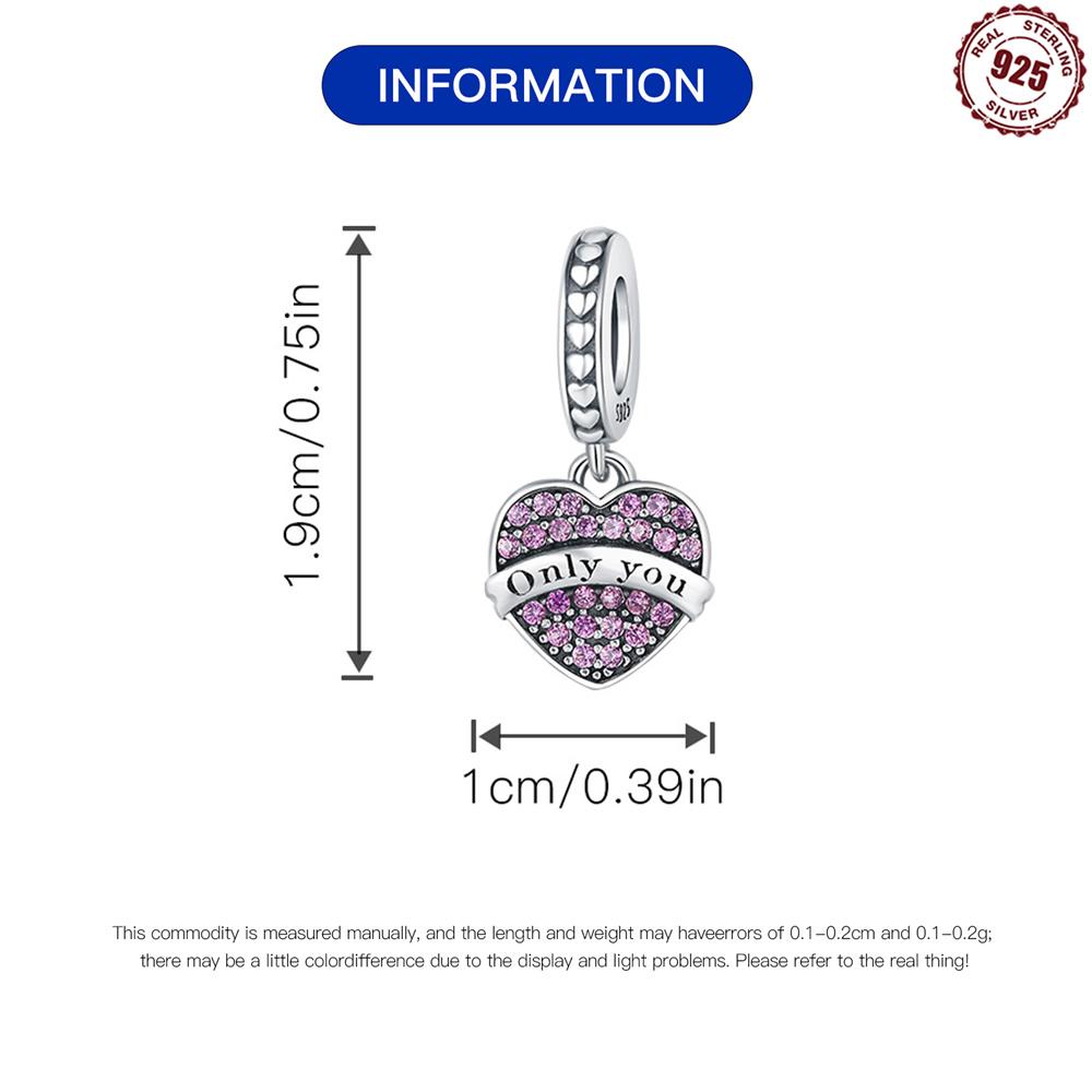 Beads Copper Charms Original Infinite Love Heart Pendant Beads Fit Bracelet Jewelry Diy Women Fine Gift Accessory