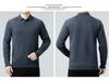 Genuine Brand Men's Luxury Wool Sweater 2025 - Thick, Warm, and Stylish Lapel Knitwear for Mid-Aged Dads.