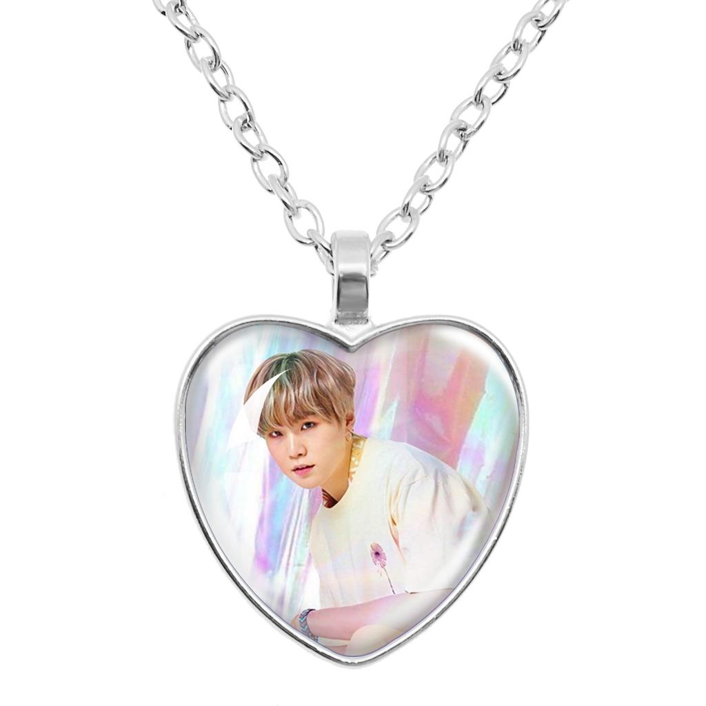 BTS Heart-shaped Necklace, BTS Pendant, Jewelry, K-pop ARMY Fan Gift.
