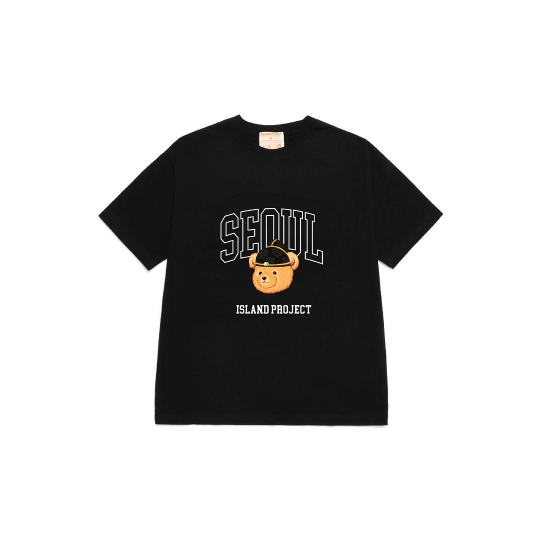 Aillaendeupeulojegteu City Seoul Bear T-Shirt - Black [Seoul Bear] Black/1