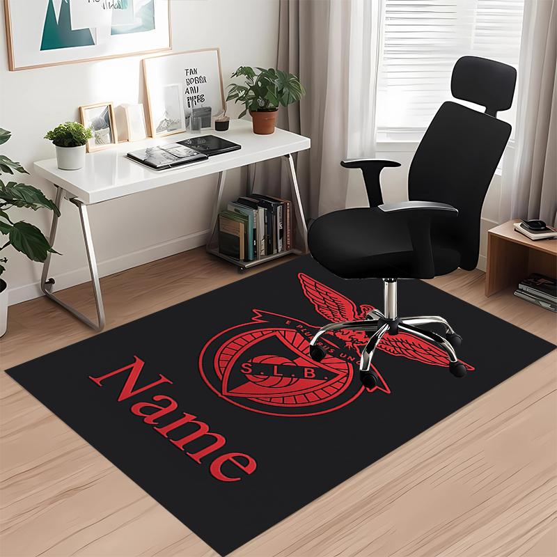 Custom Name Benfica Printed Carpet Rug For Office Chair Living Room Bedroom Kitchen Room Decor Gifts
