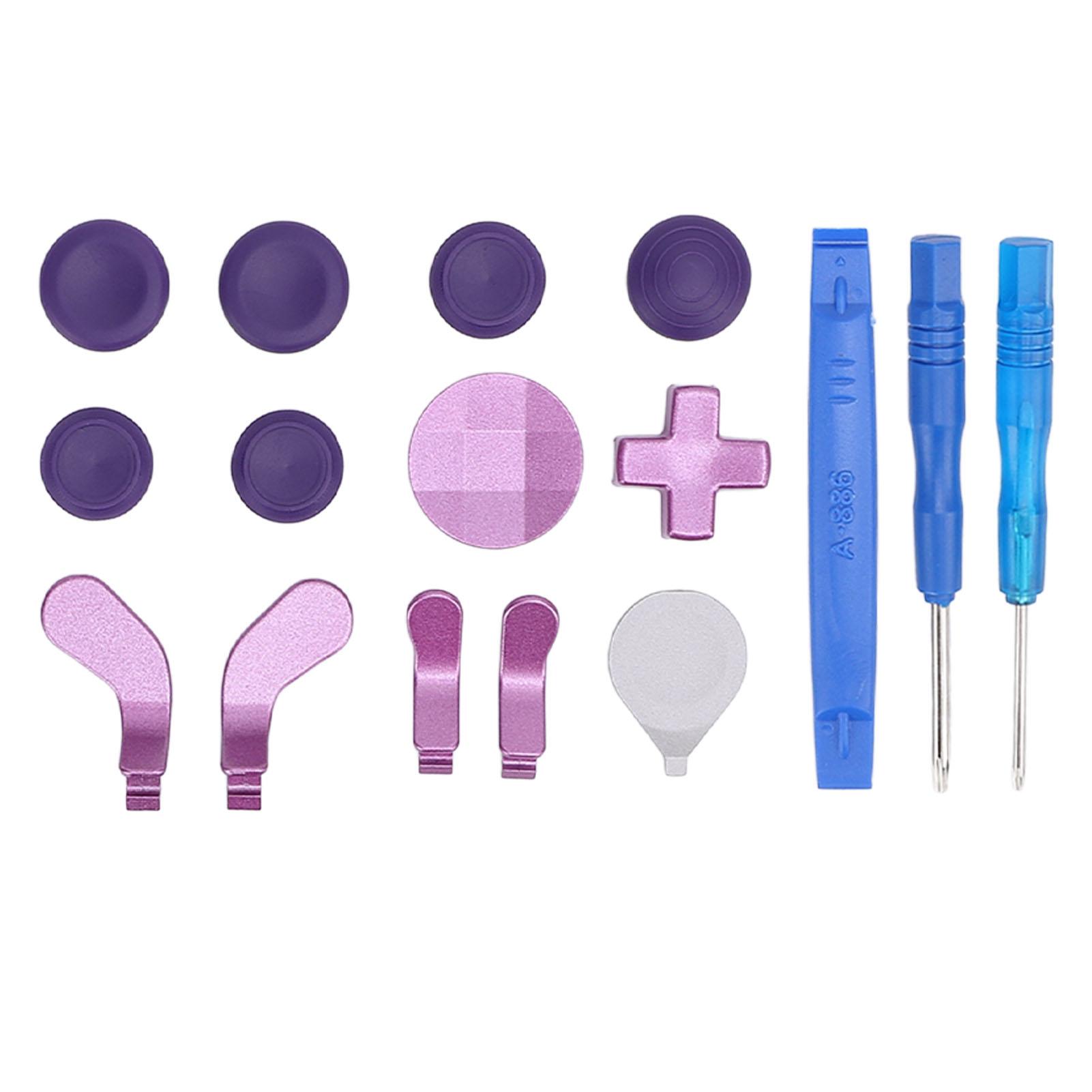 

17 в 1 набор для ремонта джойстика Thumbsticks, простой в эксплуатации, 2 D-пады, фиолетовые, для беспроводной серии Elite 2