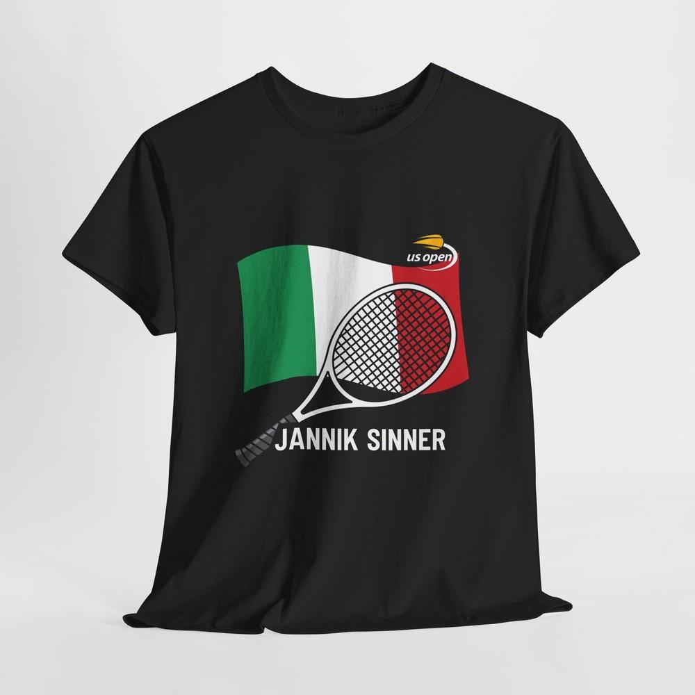 Jannik Sinner Unisex Tee, US Open Tennis Fan Gift Shirt, Sports Lover Apparel,