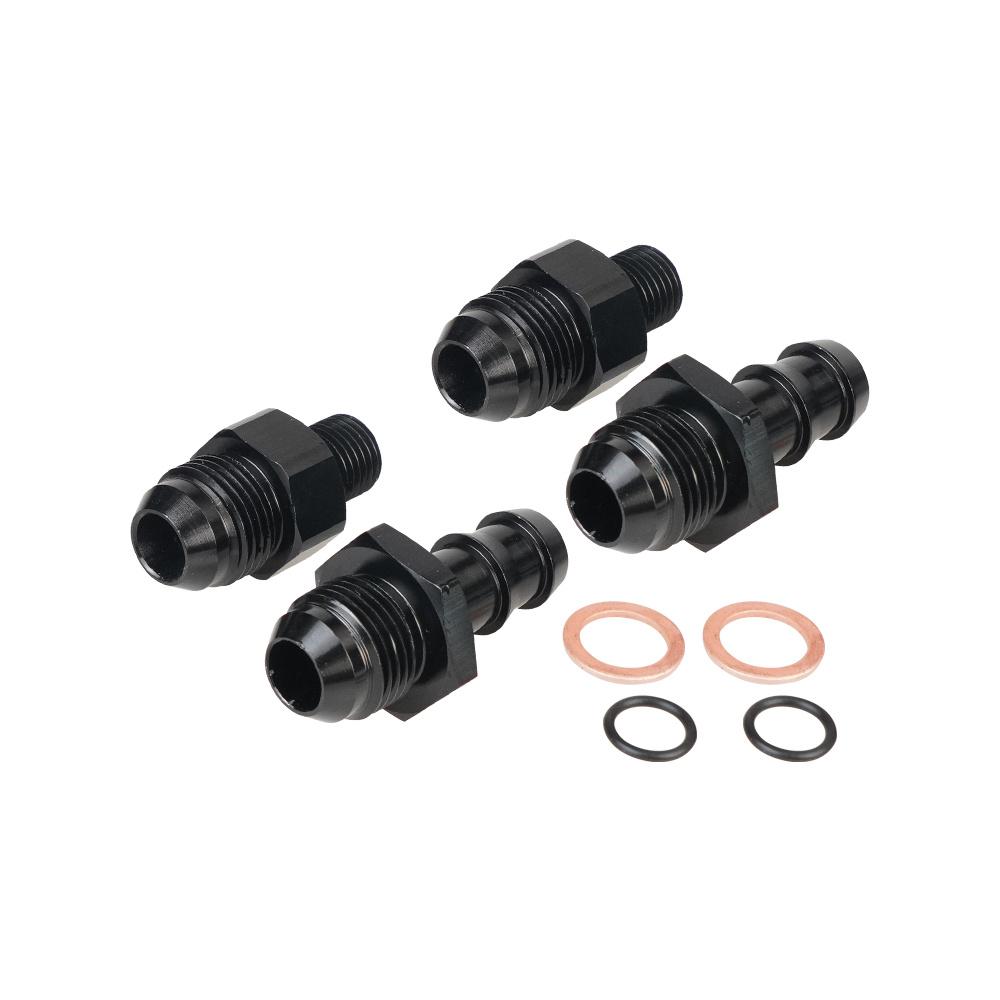 Transmission Cooler Hose Line Kit For Dodge Ram Cummins 47RE 48RE 2003-07 Black