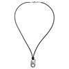Emporio Armani  color block texture design stainless steel necklace men's black EGS3170040