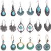 Retro Women Bohemian Ethnic Geometric Dangle Eardrop Hook Earrings Jewelry Gift