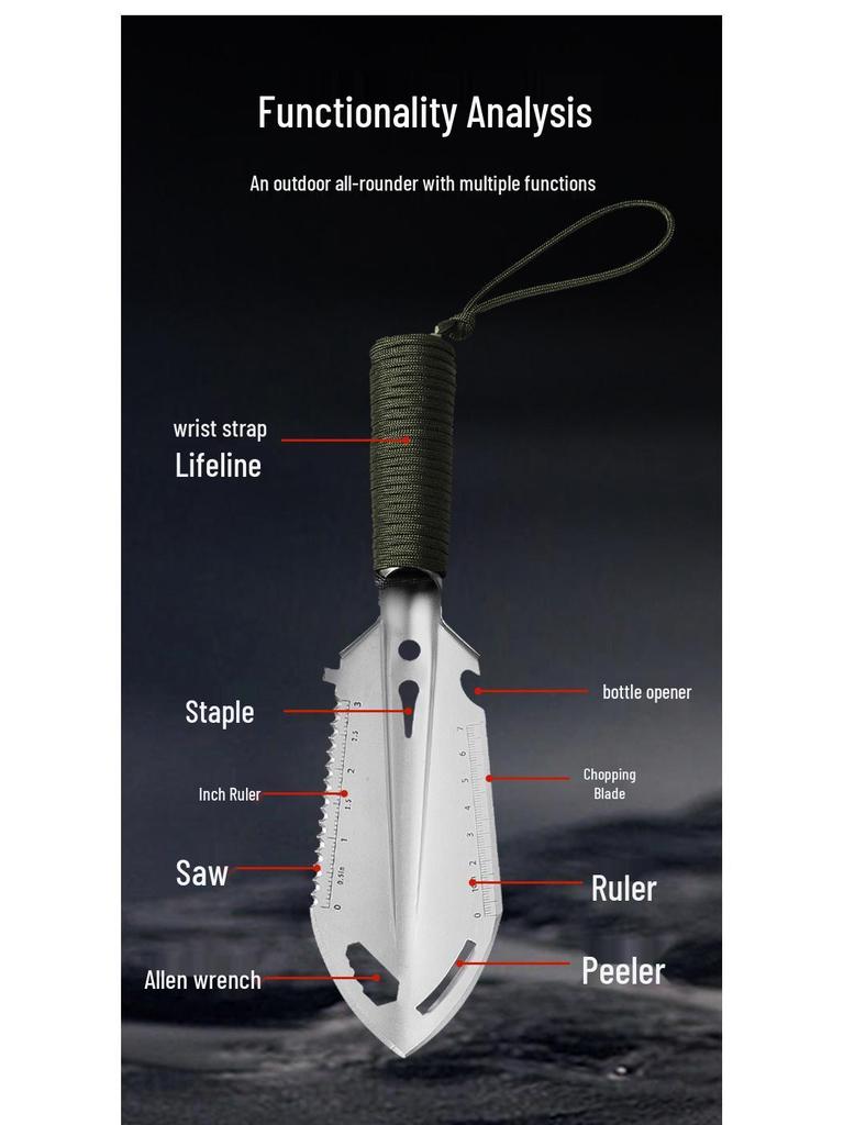 Tragbarer Multifunktionaler Militärischer Camping-Spaten - Outdoor-Survival- & Selbstverteidigungswerkzeug