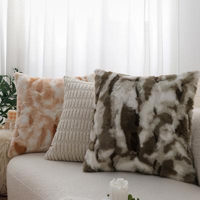 Sofa Living Room Pillow Winter Plush Ins Light Luxury High-end Cushion Pillow Back Cushion Waist Pillow Bay Window Decoration