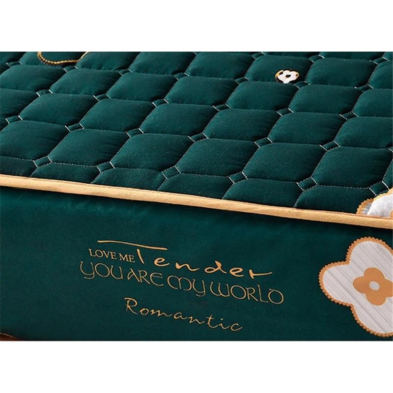 Verdickter Wasserdichter Matratzenschoner Bettbezug Anti-Rutsch Staubdicht Spannbettlaken Für Matratze Einzelstück Baumwolle Gestepptes Bettlaken