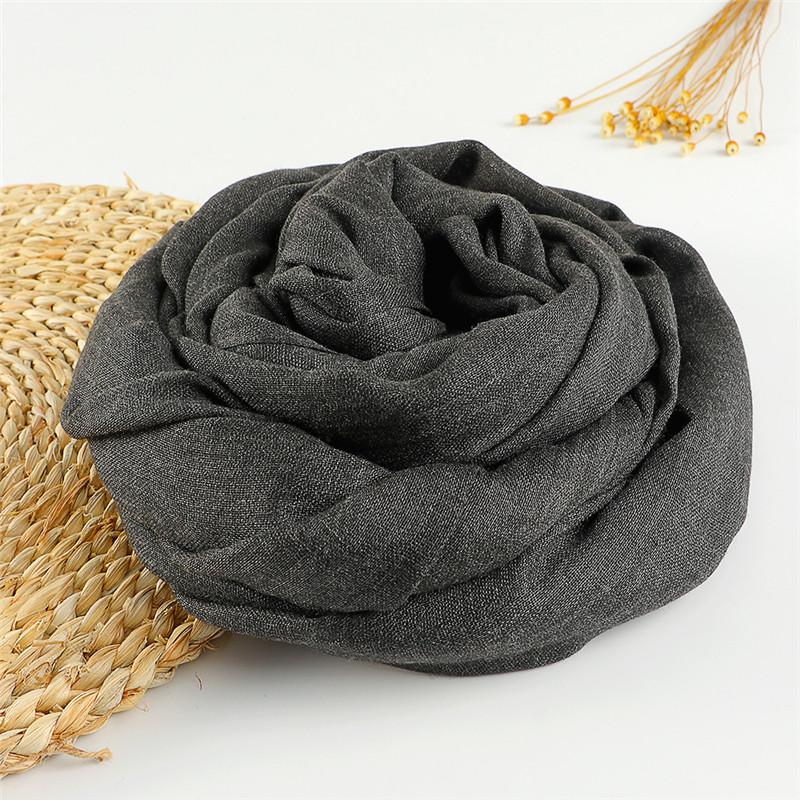 37 Color Plain Big Size Fringe Cotton Viscose Scarf Lady Warme Soft Shawls And Wraps Pashmina Stole Female Kerchief Muslim Hijab