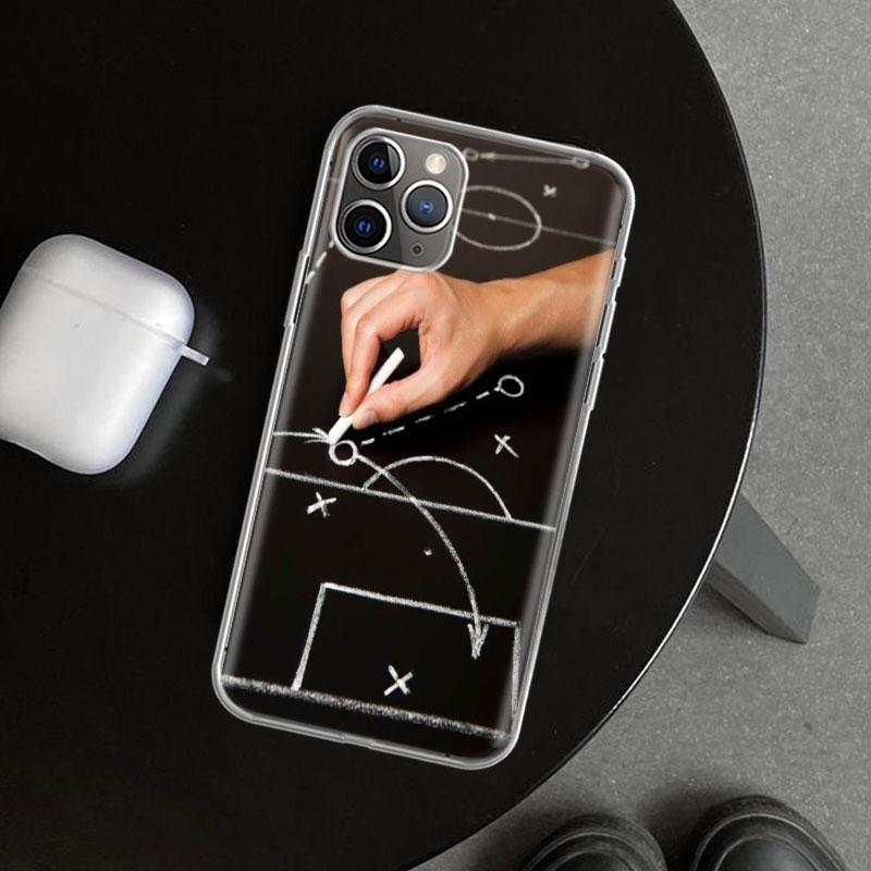 Football Soccer Tactics Time Phone Case Cover for iPhone 11 12 13 Mini 14 15 Plus 16 Pro Max 17 Air 7 8 + SE Art Customized Fund