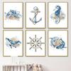 Seahorse Octopus Manta Ray Whale Jellyfish Wall Art Canvas Painting Nordic Posters And Prints Wall Pictures Baby Kids Room Decor