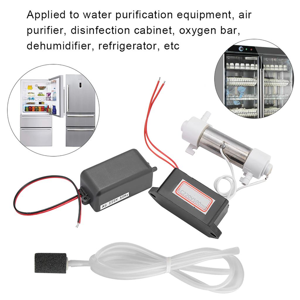 500mg Ozonizer Ozone Generator Tube with Accessories for Home Air Purifier Sterilization 220V
