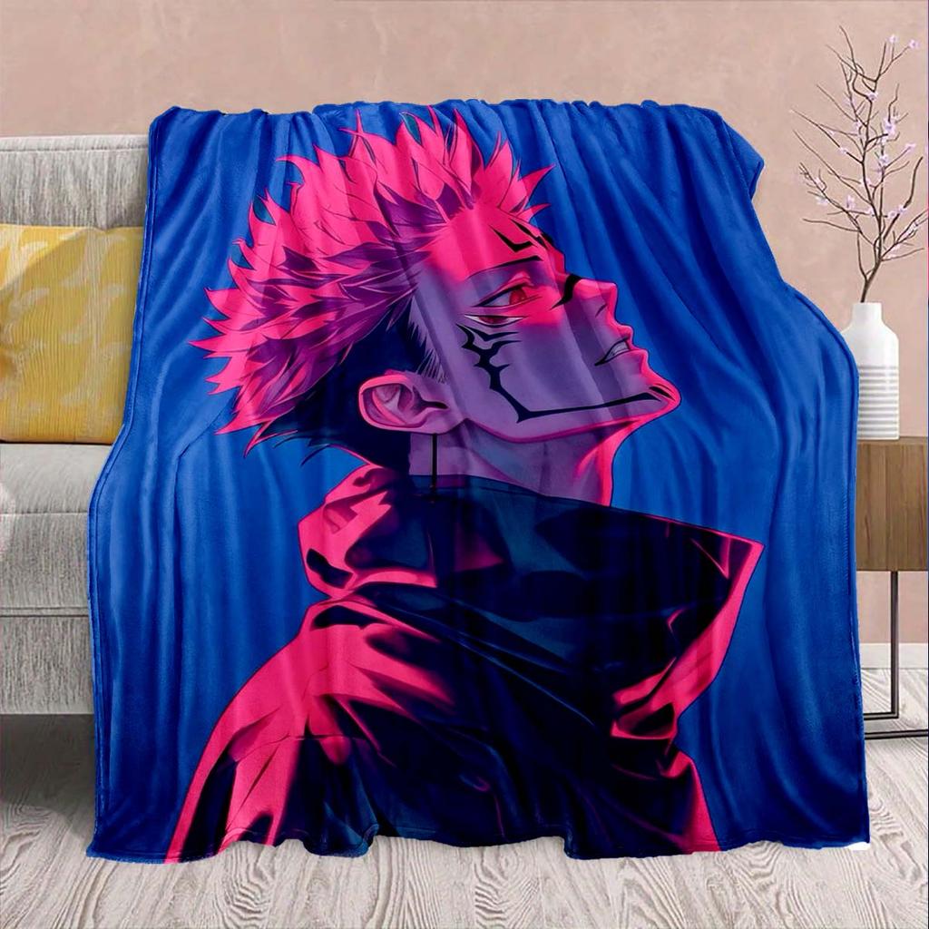Jujutsu Kaisen Lightweight Flannel Blanket Soft Warm Cozy Throw Plush Sofa Bed Decor