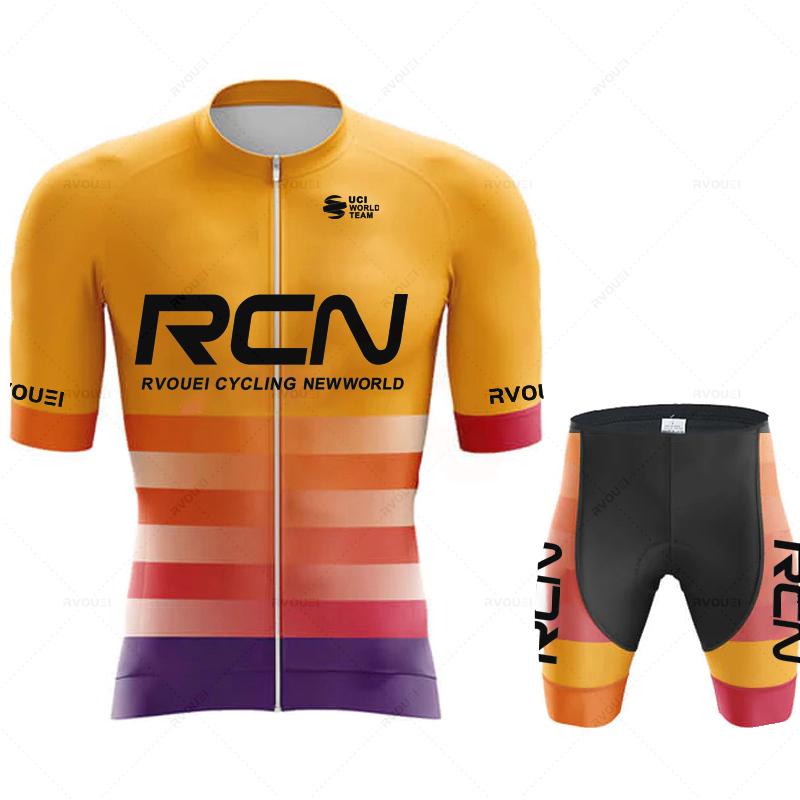 Rcn Summer Men's Clothing Cycling Shorts Mtb Cycle Jersey Complete Male Uniform Road Jacket Pants Gel Bicycle Suit Sports Set