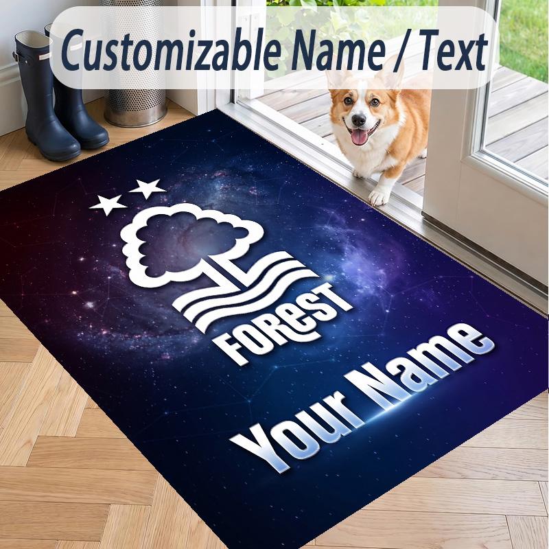 Custom Text Printed Rug Nottingham Forest FC Non Slip Floor Carpet For Home Room Decor