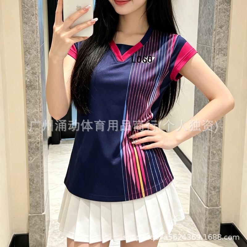 Quick-Dry Badminton Shirt Unisex Sport Tee Training Competition Lightweight Athletic Top